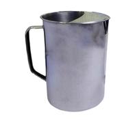 Jarra de agua fría de acero inoxidable para bebidas frías y calientes con agarre cómodo, recipiente grande para bebidas para cocina u oficina, 1.8 L