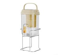 Jarra de agua fría PP con grifo y asa, gran capacidad de 2.5 L, filtro de frutas, resistente, de grado alimenticio, PP, verde, blanco, portátil, para jugo, té, leche, bebidas no carbonatadas, oficina