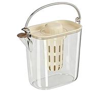 Jarra de agua para bebida, jarra transparente de 1200 ml, recipiente de almacenamiento para , diseño de mango de tapa a prueba de fugas para el hogar, cocina, apartamento, restaurante, té frío