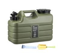 Jarra de agua para camping de 11 l - Tanque de agua verde militar portátil con conos | Contenedor de almacenamiento exterior sin BPA al aire libre, equipo de sobreaterrizaje de emergencia para