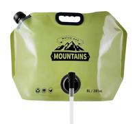 Jarra de agua para camping, depósito plegable, capacidad de 8 litros para viajes en grupo, cantina con gran apertura, escala de volumen transparente, mochila deportiva