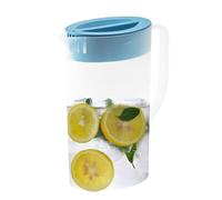 Jarra de Agua para Refrigerador 1,5 litros, Jarra de P-lástico con Asa para Té, Jugos, Leche, Bebidas Frías o Calientes, Garrafa de Agua con Tapa para Neveras, para Casa, Restaurante y Fiestas
