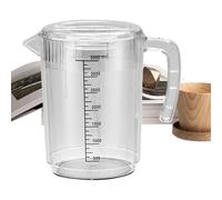 Jarra de agua transparente con jarra de agua para zumo de limonada, resistente al calor, con gran capacidad con colador y asa, recipiente de zumo de limonada hermética de 2500 ml, perfecto para