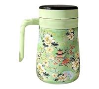 Jarra de café - 18.5 onzas, patrón floral, aislada, infusor extraíble, jarra de café al vacío para agua caliente para , hogar, servicio de té, mesa, accesorio decorativo
