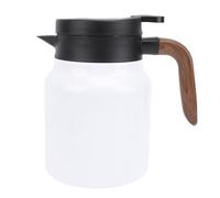 Jarra de café aislada, 1000 ml 316 Jarras de café de acero inoxidable con aislamiento al vacío con infusor de té para jugo de leche Bebida helada Agua caliente (Blanca)