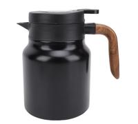 Jarra de café aislada, 1000 ml 316 Jarras de café de acero inoxidable con aislamiento al vacío con infusor de té para jugo de leche Bebida helada Agua caliente (Negro mate)