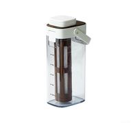 Jarra de café Cold Brew de 1000 ml estilo borosilicato con filtro de malla fina para una preparación suave de bebidas (blanco)