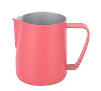 JARRA DE CAFÉ DE ACERO INOXIDABLE DE GRAN CAPACIDAD LATTE ART PARA USO EN CAFÉ DOMÉSTICO (Rosa roja)