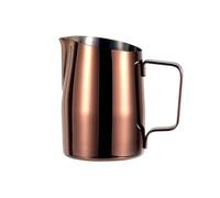 Jarra de café de acero inoxidable, jarra for espumar leche, tazas de café expreso, jarra for espuma artesanal Barista, 2 uds. Para café(Rose gold,600ml)