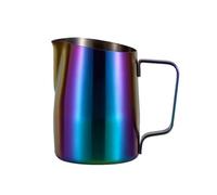 Jarra de café de acero inoxidable, jarra for espumar leche, tazas de café expreso, jarra for espuma artesanal Barista, 2 uds. Para Hogares Y Cafeterías(Matte Colorful,600ml)