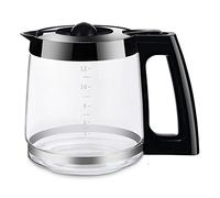 Jarra de café de vidrio de repuesto de 12 tazas compatible con cafetera Hamilton Beach Flexbew, cafetera compatible con 49980A, 49980Z, 49983, 49618, 46300, 46310, 49976, 49966, 49350, color negro