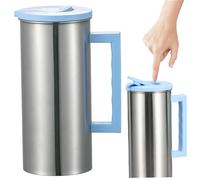 Jarra de café Jarra térmica de acero inoxidable de 1, 8 l/63 oz con tapa y mango largo de té irrompible para líquidos fríos y calientes Cocina.-