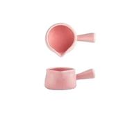 Jarra de cerámica for leche, plato condimento multifuncional, jarra café pequeña, salsa vinagre con mango, 80ml, 2 uds Para Barista Casero(Pink)