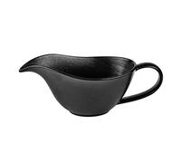Jarra de cerámica pequeña para leche, jarra de café, salsa, vertedor de leche, jarra con asa para cocina, color negro