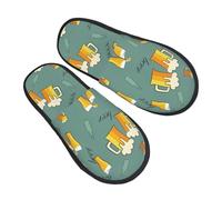 Jarra De Cerveza 2 Unisex Pantuflas Ligero Zapatos Peluche Slippers Para Salon Invierno Interior M