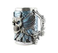 Jarra de cerveza con calavera - vasos de cóctel, inserto de acero inoxidable | Decoración de resina para estudio, casa, viaje diario por carretera, amigos, Navidad, Acción de Gracias, cumpleaños