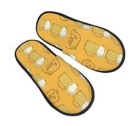 Jarra De Cerveza De Dibujos Animados Unisex Pantuflas Suave Zapatos Cómodo Slippers Para Salon Invierno Interior L