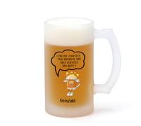 Jarra de cerveza Personalizada, cristal escarchado, 12 diseños disponibles con nombre y fecha, 500 ml, Detalle original, Regalantes (Modelo 8- No me cuentes)