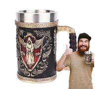 Jarra de cerveza retro de acero inoxidable, diseño creativo con forma de calavera y elegante, adecuado para celebraciones, bares, fiestas, coleccionistas, regalos de anniversa