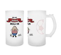 Jarra de cerveza Ser del Granada mola un huevo. Cristal esmerilado de primera calidad AAA. 80 x 150 mm. 500 ml