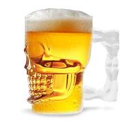 Jarra de cerveza Taza de whisky 500ml Taza de cerveza de calavera Taza de cerveza de vidrio de borosilicato alto KTV Bar Taza de whisky para fiesta en el hogar Regalos de cumpleaños para hombres