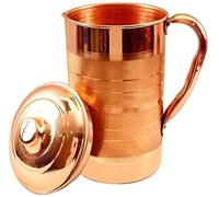 Jarra de cobre 100% puro para almacenamiento de agua y utensilios de servir, 1500 ml