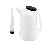 Jarra De Con Pico Vertedor - Bidón De 5 Litros Para Líquido Con Tapa | Recipiente Medidor de Automoción - Para Cambio De Coche, Camión, Motocicleta, Motor, Máquina, Cocina, Y Cocinar