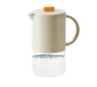 Jarra de con tapa para frigorífico, fácil de limpiar, resistente al calor, con mango, recipiente para zumo de limonada de 1500 ml, hermética para agua, cerveza fría, té helado y zumo
