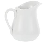 Jarra de Crema de Cerámica Color Claro 450ml, Boquilla Delgada para Servir