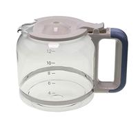 Jarra de cristal compatible con /pieza de repuesto para cafetera Ariete AT4066009000 1342, vintage, color azul