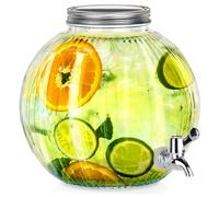 Jarra de cristal para bebidas con grifo de 5,5 l