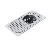 Jarra de drenaje y bandeja de goteo de acero inoxidable 201 para lavar tazas, 114 mm de diámetro, para bar, cafetería, G1/2 pulgadas