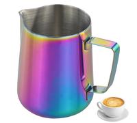 Jarra de espuma de leche de 600 ml con bolígrafo de leche, jarra de espumador de leche de acero inoxidable 304, jarra de metal para arte latte, jarra de vapor espresso, taza de arte de capuchino, apta