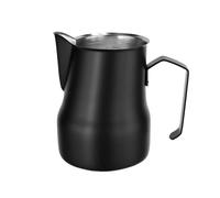 Jarra de espuma de leche de acero inoxidable, 2 uds., 350/500ML, jarra de espuma café con leche for Espresso, Latte Art, jarra de leche de vapor Barista Para Barista(Black 500ml)