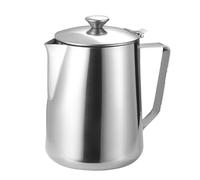 Jarra de espuma de leche de acero inoxidable con tapa para arte espresso y latte, capacidad de 350 ml a 2000 ml para baristas caseros y entusiastas del café