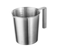 Jarra de espuma de leche de acero inoxidable de 1 litro con marcado en ml/oz, jarra de metal multiusos, apta para lavavajillas