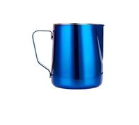 Jarra de espuma leche acero inoxidable, tarro y café, lata, accesorios for con, 2 uds Para Hogares Y Cafeterías(600ML Blue)