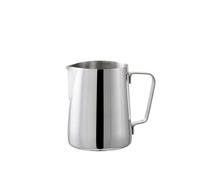 Jarra de espuma leche con boca en V acero inoxidable 350/600ml, jarra for, utensilios for café, tarro burbujas artesanal for Barista, Café familiar para Arte de Café(350ML Original)
