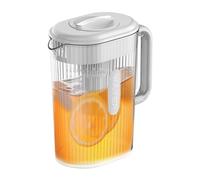 Jarra De Gran Capacidad Con Tapa - Jarra De 2 L Con Tapa Superior | Jarra Fácil De Verter Con Tapa - Jarra De Agua Irrompible Con Compartimento Filtrante Integrado, Resistente A La C