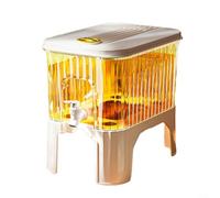 Jarra de jugo de hervidor frío con base desmontable y malla de filtro para evitar la pulpa de fruta en el grifo para una fácil dispensación (5 L con base)