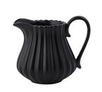 Jarra de leche cerámica 210 ml, taza for espumar, for y café, jarra con asa, adecuada for el hogar, for té(Noir)