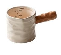 Jarra de leche con escala, taza medidora de café de cerámica fina, taza de extracción, jarra de leche, 2 uds., 3oz/90ml(Coffee)