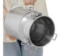 Jarra de leche con tapa, 5 l, acero inoxidable, jarra de leche con tapa, cubo de acero inoxidable, recipiente para leche, alto volumen, para leche, miel, arroz y cereales
