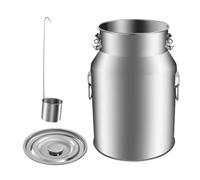 Jarra de leche de 28 l, de acero inoxidable, hermética, tapa a prueba de fugas, con cierre de sujeción, junta de goma, lácteos, leche, tetera de transporte, jarra de café, recipiente de vino