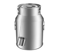 Jarra de leche de acero inoxidable 201, hermética, cubo de vino, jarra de té, bidón de transporte multifuncional con junta de silicona, resistente, 28 L, puede almacenar arroz, para cáscara de