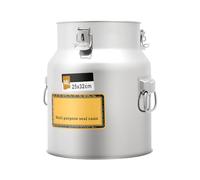 Jarra de leche de acero inoxidable hermética, recipiente de aceite de cocina, gran capacidad 14 litros, conservación de alimentos, restaurante hotel, vino aceite líquido, tapa silicona, asas soldadas