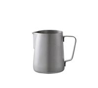 Jarra de leche de acero inoxidable Jarra de espuma leche con boca en V acero inoxidable 350/600ml, jarra for, utensilios for café, tarro burbujas artesanal for Barista, Café familiar(350ML Retro)