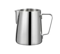 Jarra de leche de acero inoxidable Jarra for espumar leche Barista, accesorio for jarra for, tarros de acero inoxidable, Espumador, tirador café, taza flores(350ml,Slivery)