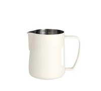 Jarra de leche de acero inoxidable Jarra for espumar leche de acero inoxidable, 400/600ml, jarra for for capuchino, accesorios Barista for el hogar(400ml Beige)