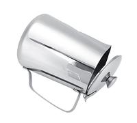Jarra de Leche de Acero Inoxidable para Servir café con Tapa, Taza de café de Acero Inoxidable, Cristalería de Leche para Arte de café con Leche (1000ML)